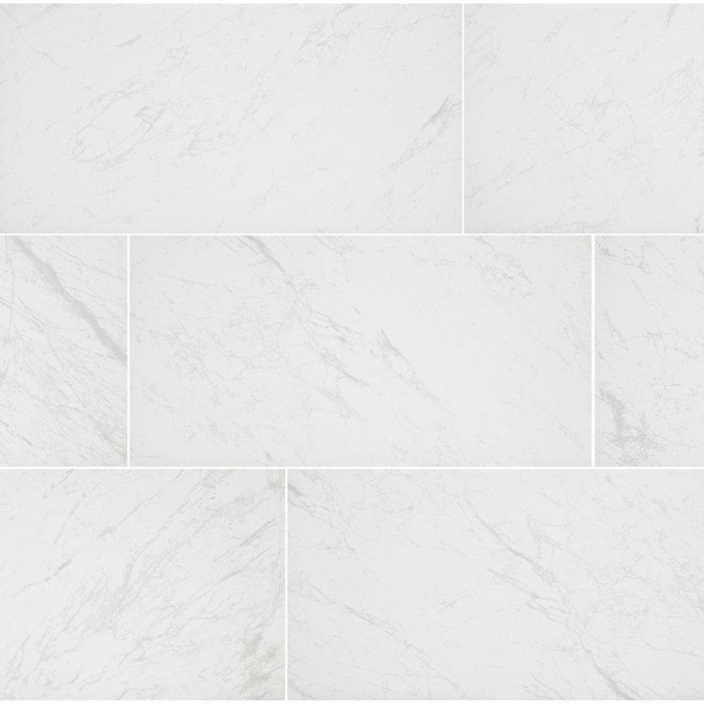 Florida Tile Home Collection Brilliance White Rectified 12 in. x 24 in. Porcelain Floor and Wall Tile (13.3 sq. ft.  case) CHDEBRL1012X24R