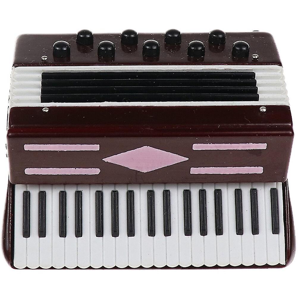 Simulated Accordion Figurine Wooden Mini Accordion Craft Tiny Accordion Ornament