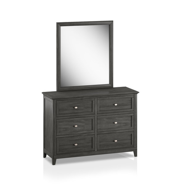 Furniture of America Wese Traditional Grey Dresser and Mirror Set - - 31451301