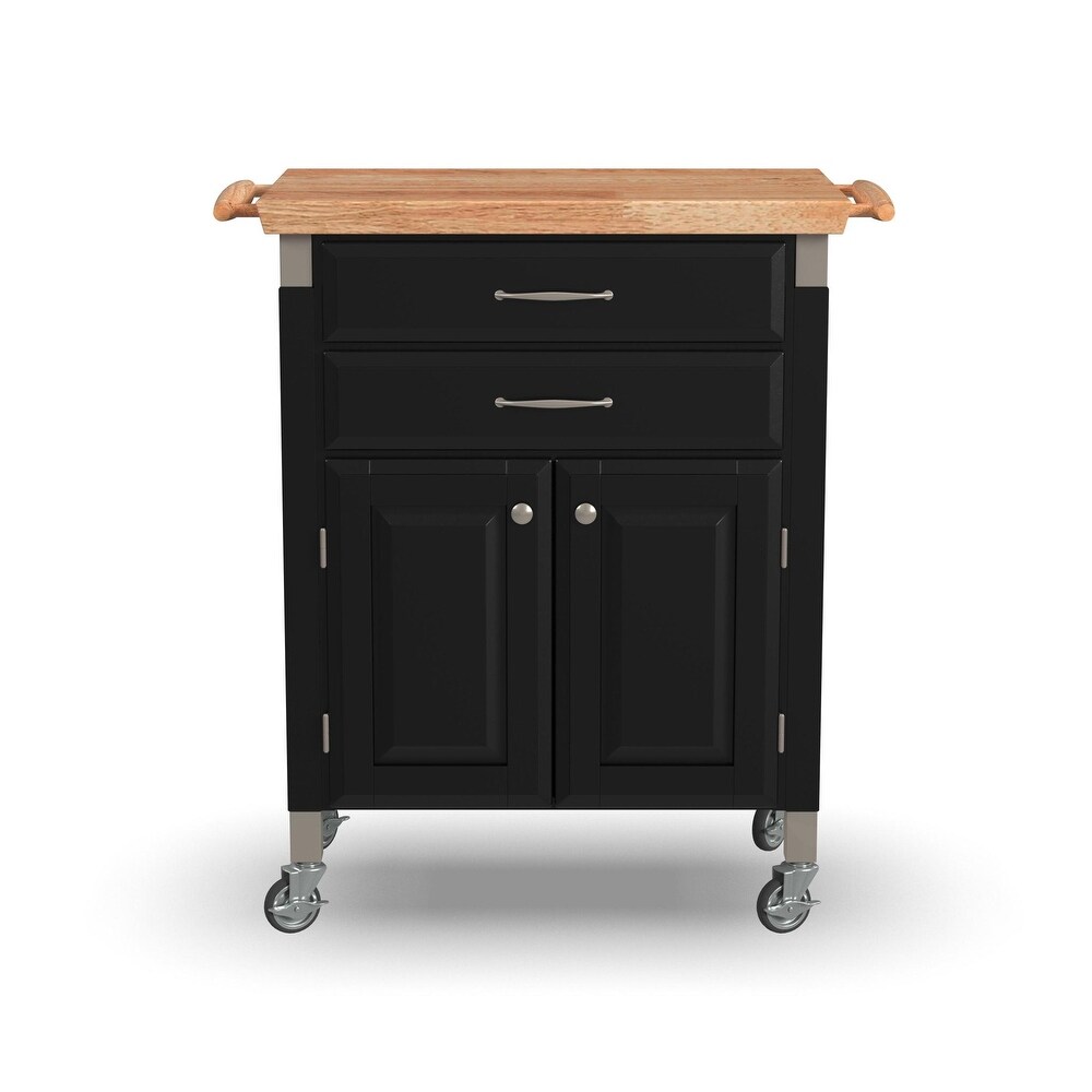Homestyles Dolly Madison Kitchen Cart with Wood Top
