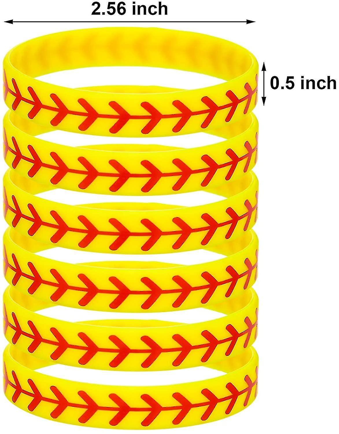 Softball Bracelet Softball Wristband Silicone Bracelet Softball Gift For Softball Player And Softball Teams