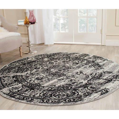 SAFAVIEH Adirondack Collection ADR101A Silver / Black Rug