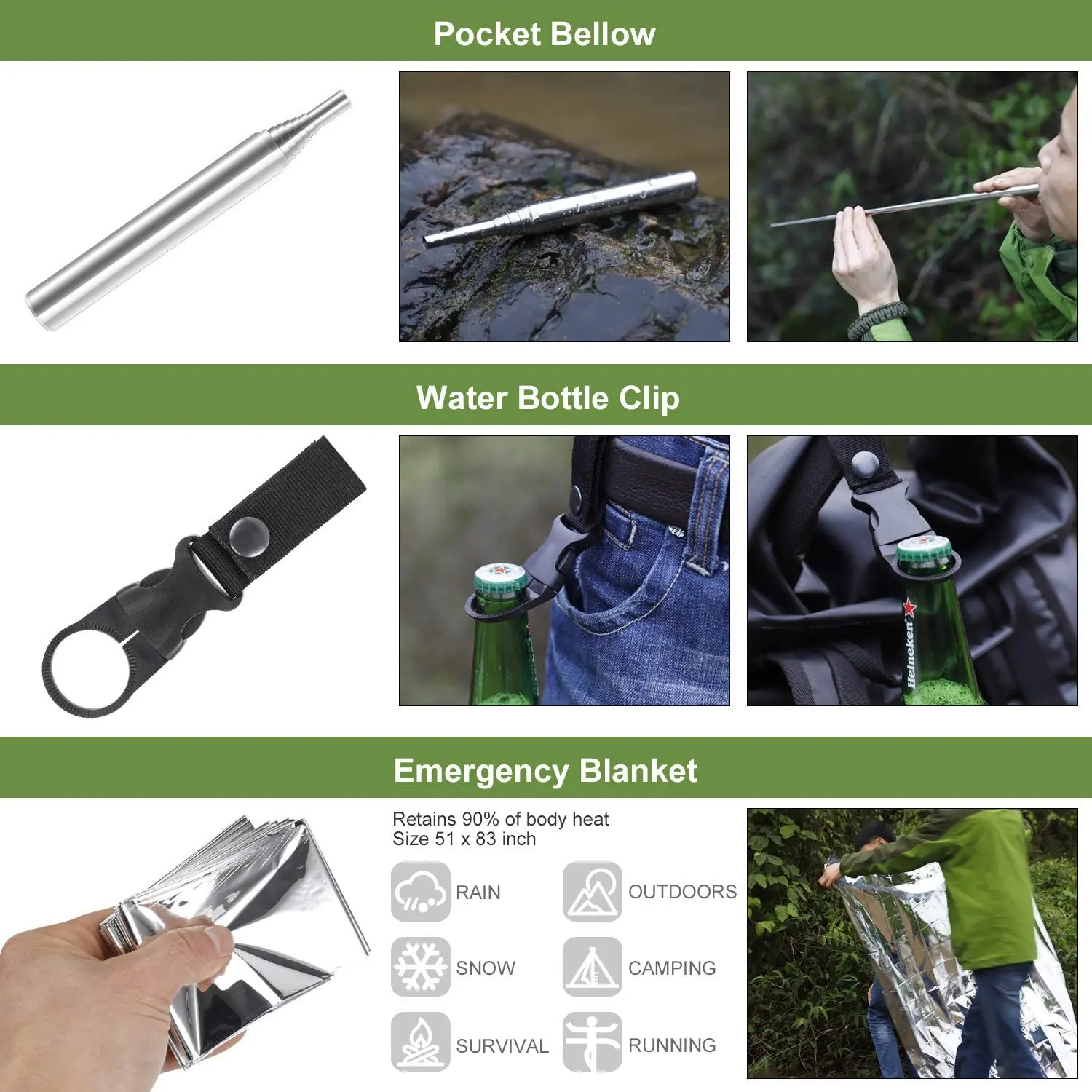 Outdoor Adventure Camping Supplies Survival Tool Multifunctional Suit Outdoor Survival Emergency Kit Camping Equipment