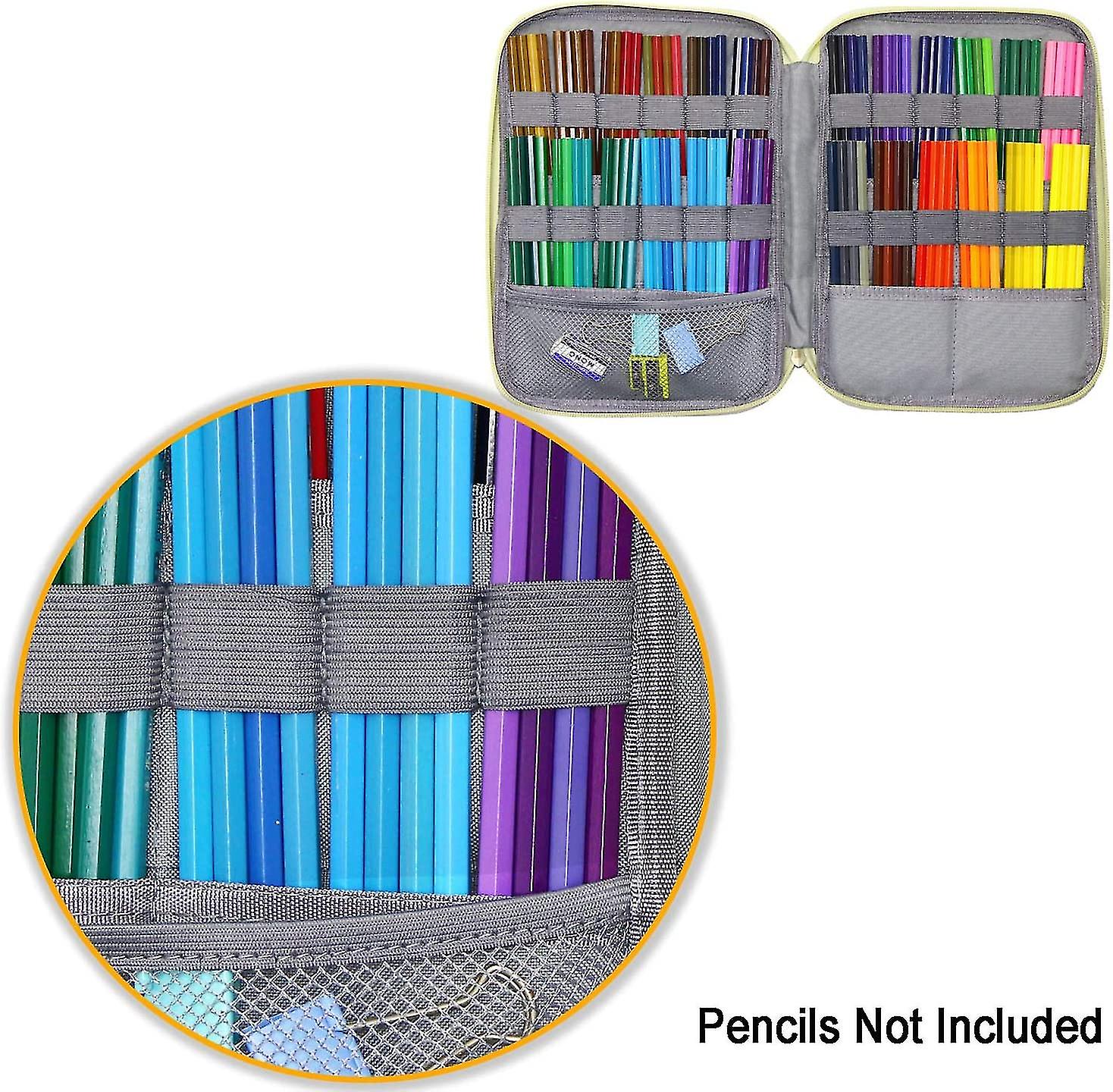 96 Slots Student Pencil Case Pencil Case Large Capacity Pen Holder With Zipper For Prismacolor Watercolor Pencils Gel Pens