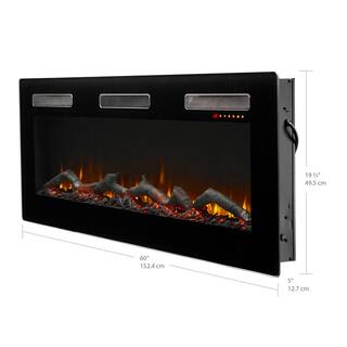 Dimplex Sierra 60 in. WallBuilt-in Linear Electric Fireplace in Black SIL60