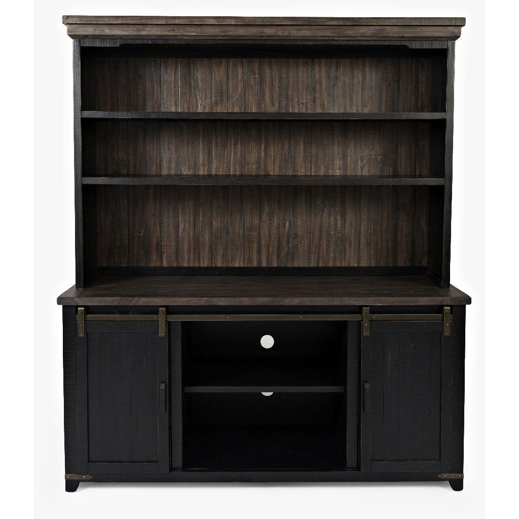 Loft Server & Hutch Set in Black