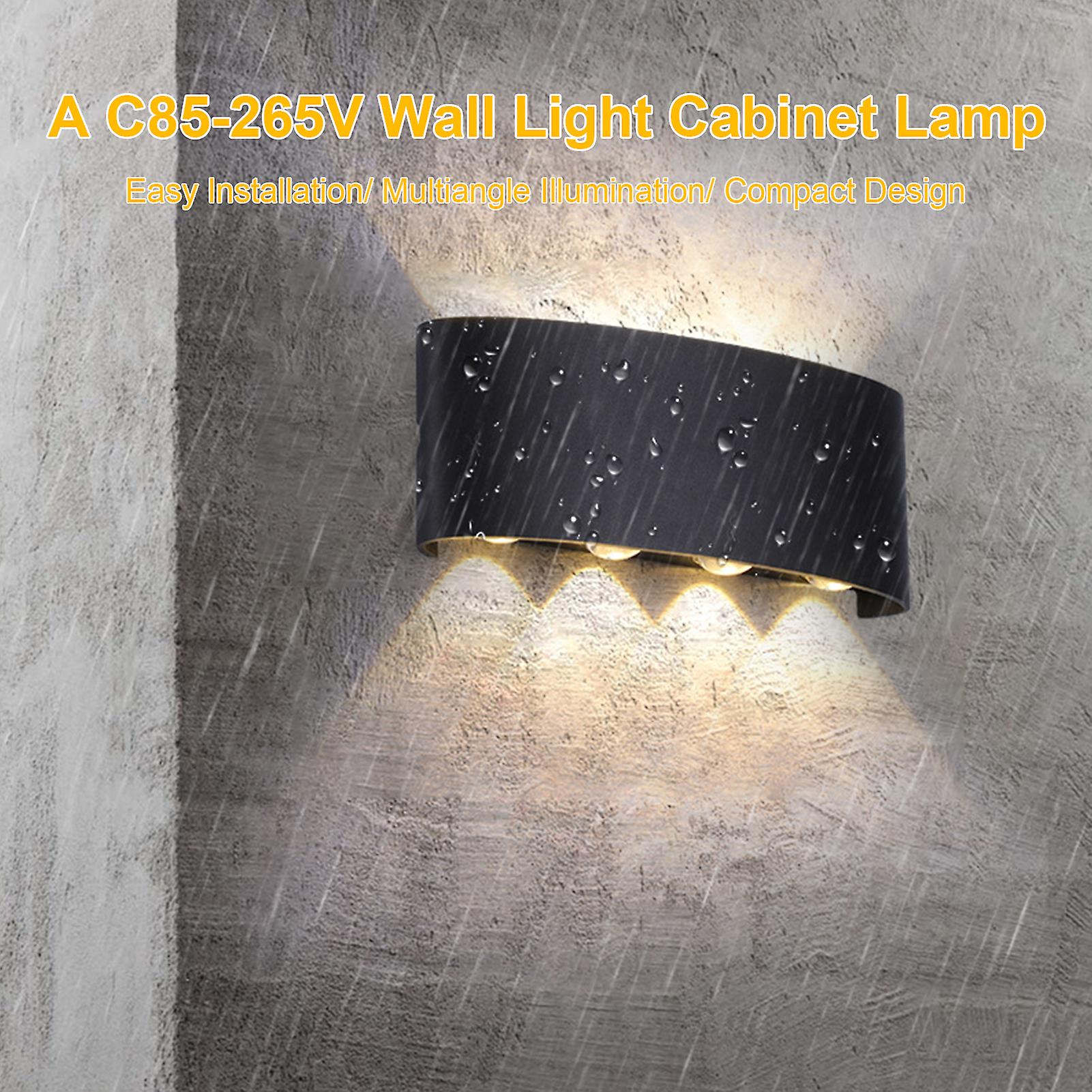 A C85-265v 12w Wall Light Cabinet Lamp Ip65 Water Resistance For Corridor Wardrobe Cabinet Closet Cupboard No.301713