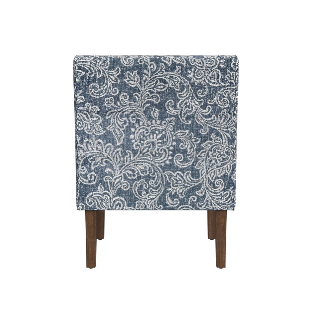 Classic Swoop Arm Chair Jacobean Print Homepop