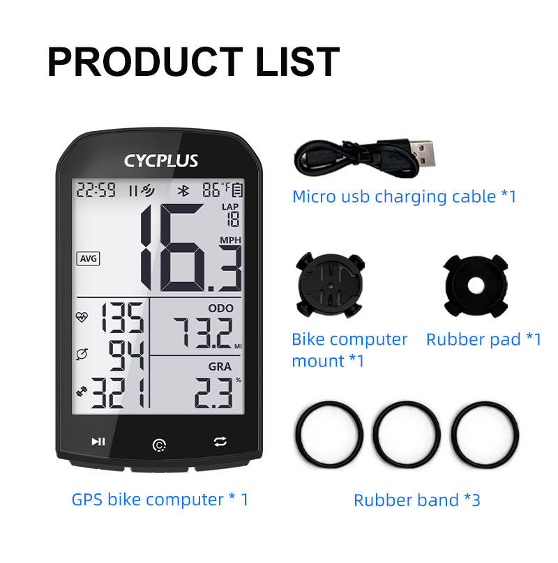 CYCPLUS M1 GPS Bicycle Computer Bike Speedometer Cycling ANT+ Cadence Heart Rate Sensor For Garmin Wahoo Bryton IGPSPORT Strava