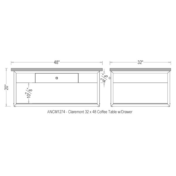 Carbon Loft Ciaravino 48-inch Rustic Wood Coffee Table with Drawer and Low Shelf