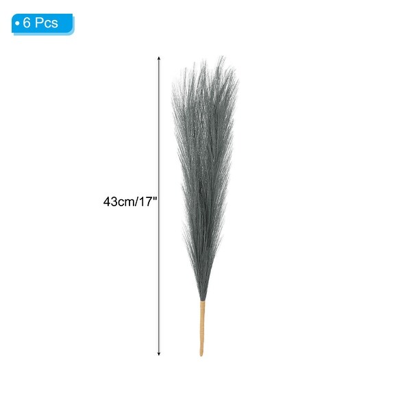 6 Pcs 17 Inch Faux Pampas Grass Artificial Boho Decor