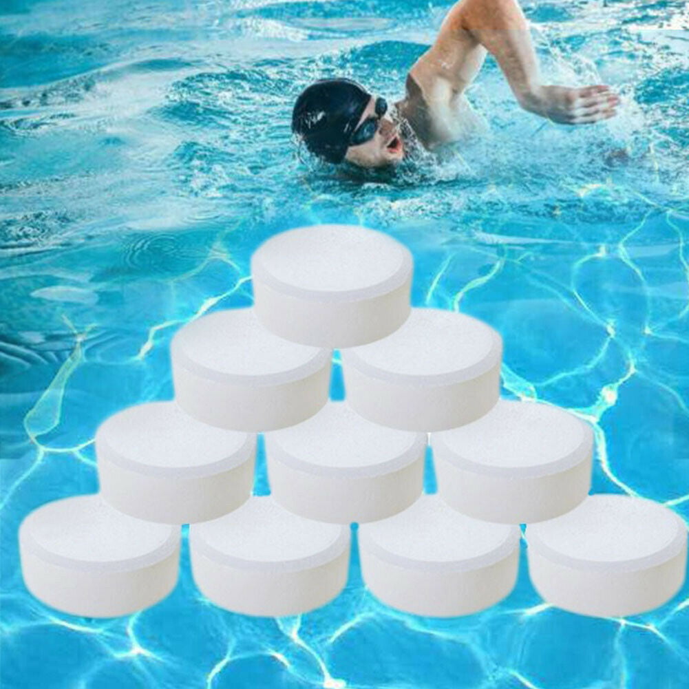 50pcs Multifunctional White Chlorine Tablets For Hot Tub Swimming Pool Spa Clean