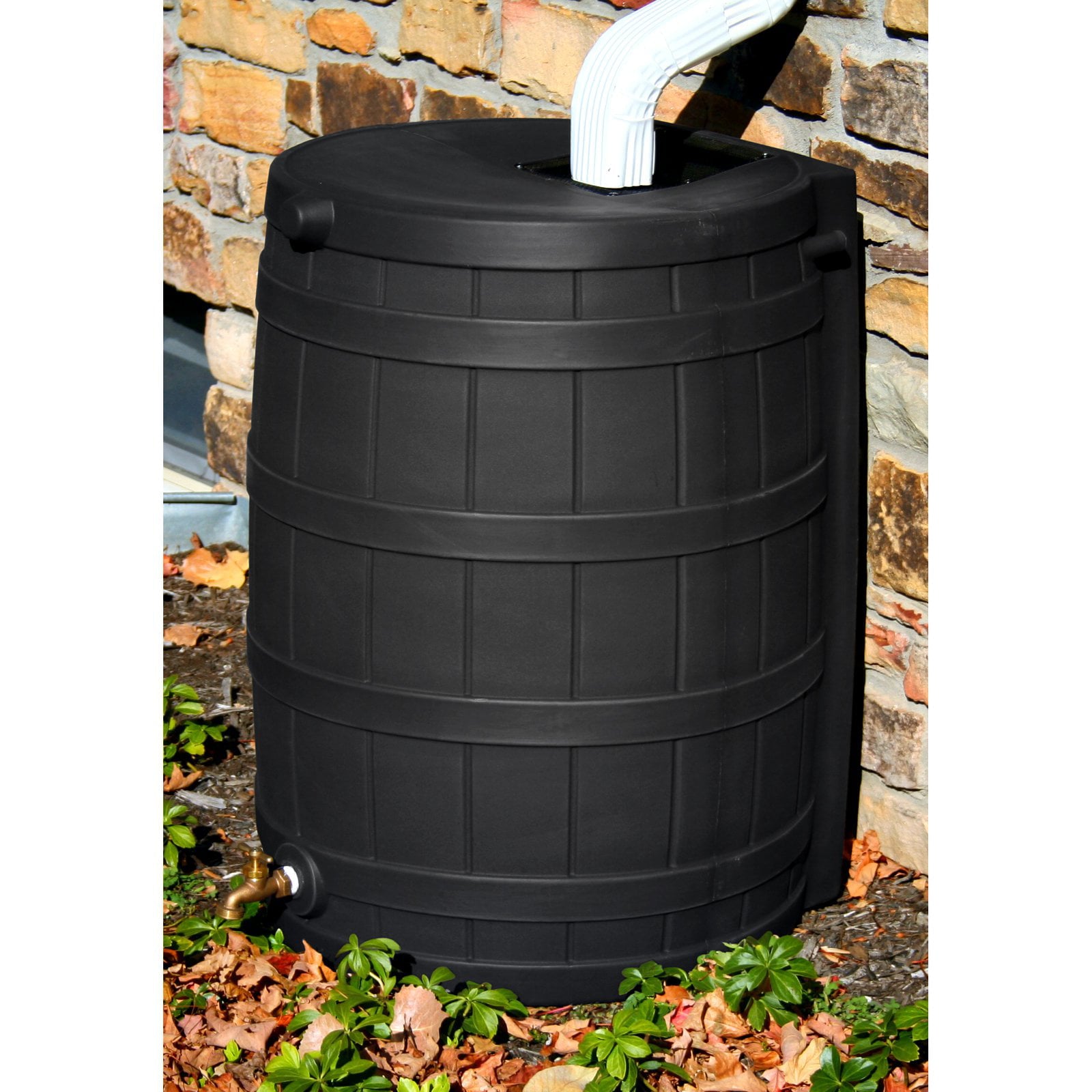 Good Ideas 50 Gallon Rain Wizard Flat Back Rain Barrel