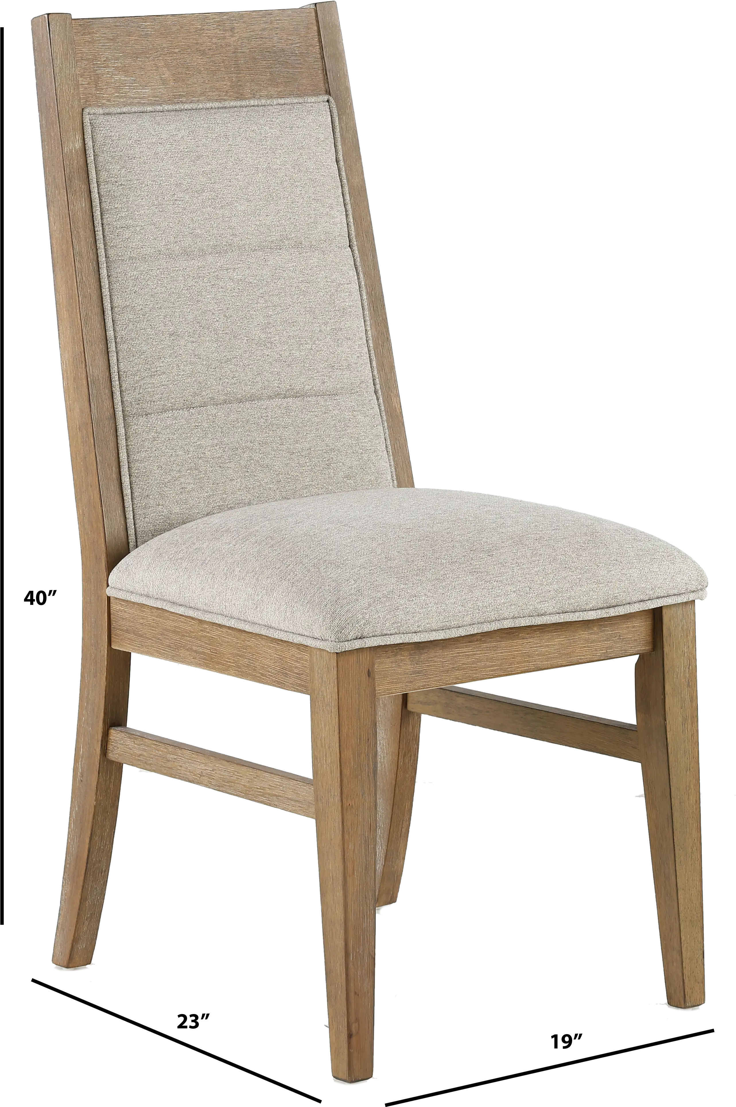 Loft Harbor Weathered Oak Upholstered Dining Chair