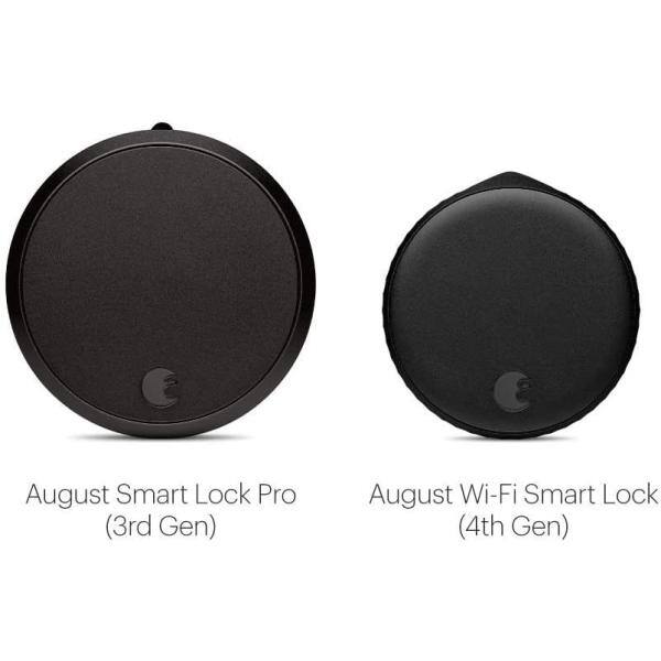 August WiFi Smart Lock Matte Black (Retrofits Over Existing Deadbolt) AUGSL05-M01-G01