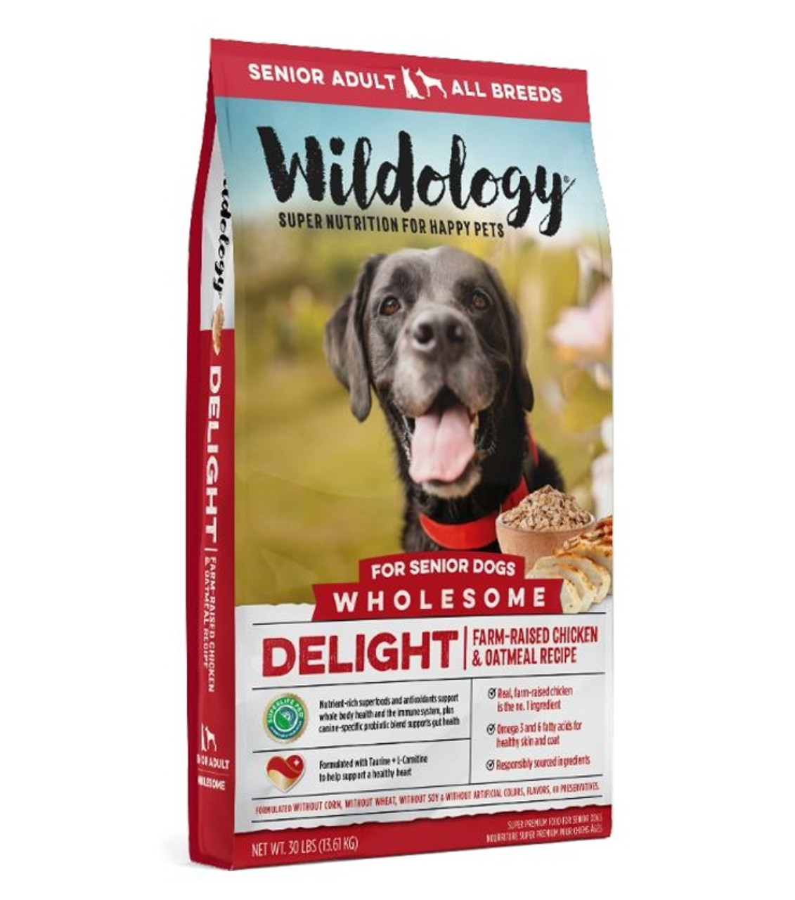 Wildology DELIGHT Farm-Raised Chicken and Oatmeal - Senior - 30 lb