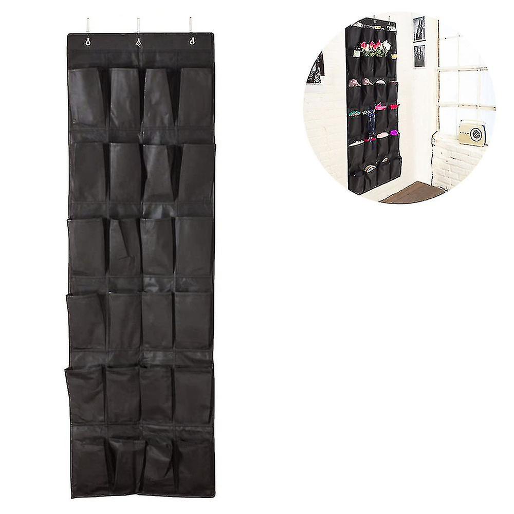 The Door Shoe Organizer Hanging Closet Holder Hanger Storage Bag Rack With 24 Large Mesh Pockets Non-woven Storage Bag