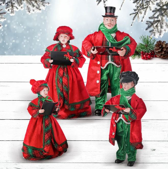 16 Traditional Carollers Set Of 4