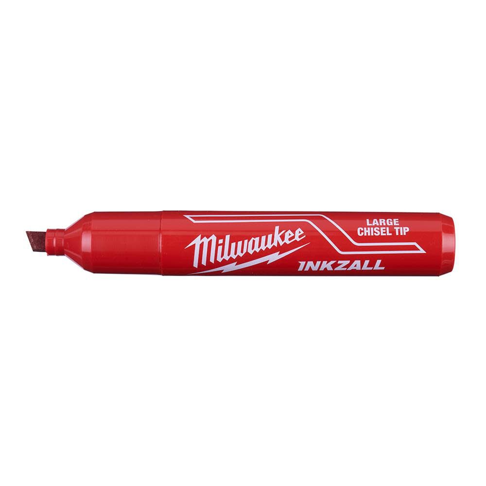 Milwaukee INKZALL Large Chisel Tip Red Marker 48-22-3256 from Milwaukee