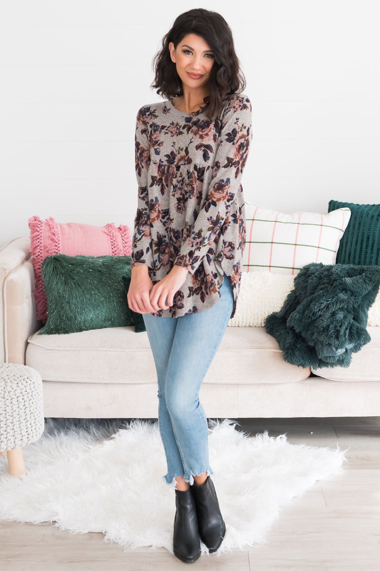 Floral Sensation Modest Blouse