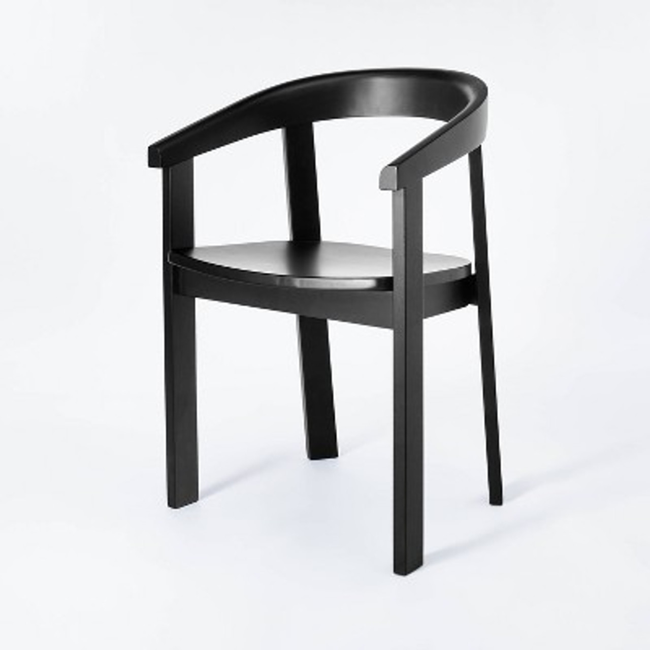 Terra Solid Wood Curved Back Dining Chair Black - Threshold