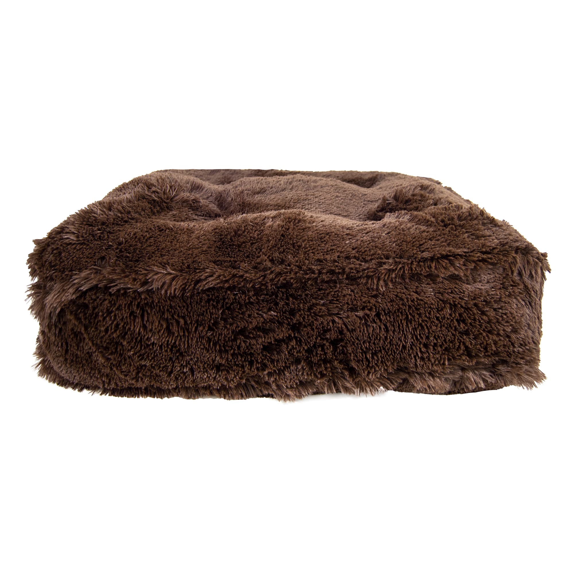 Bessie and Barnie Grizzly Bear Luxury Extra Plush Faux Fur Rectangle Dog Bed， 28