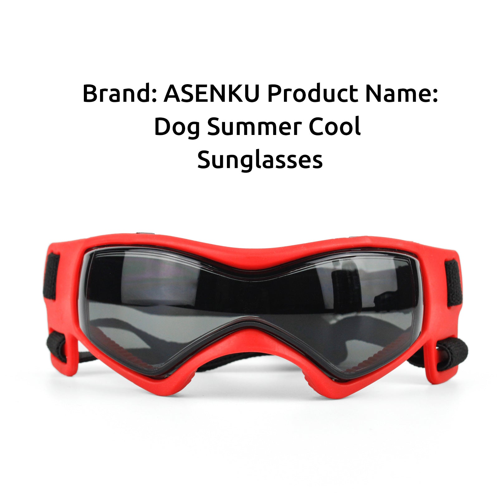 ASENKU Dog Sunglasses ，Summer Goggles With Adjustable Straps，UV Wind Dust Fog Protection，For Medium Or Large Dogs