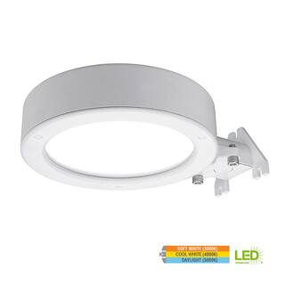 ETi 11 in. 100-Watt Equivalent Color Changing Integrated LED White Outdoor Security Area Light Dusk-to-Dawn 3500 Lumens 53301112