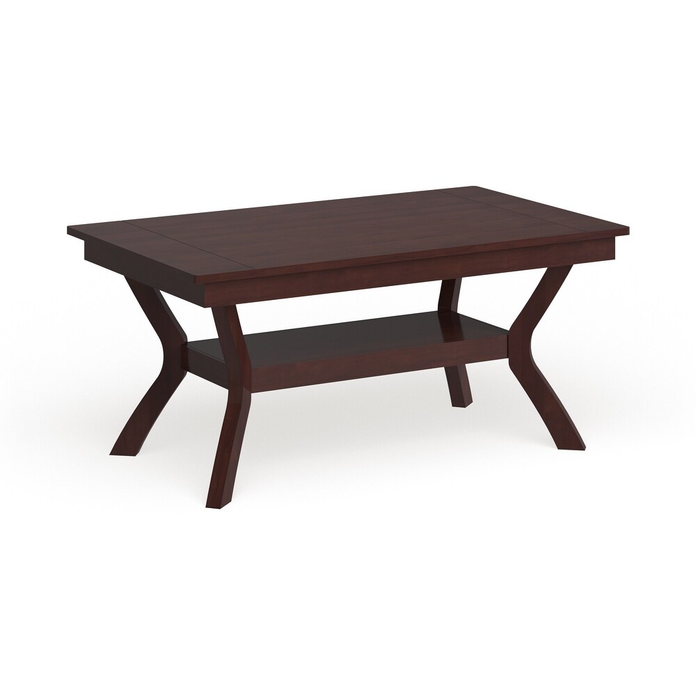 Copper Grove Schmidt Dark Cherry 64 inch Wood Dining Table with Shelf