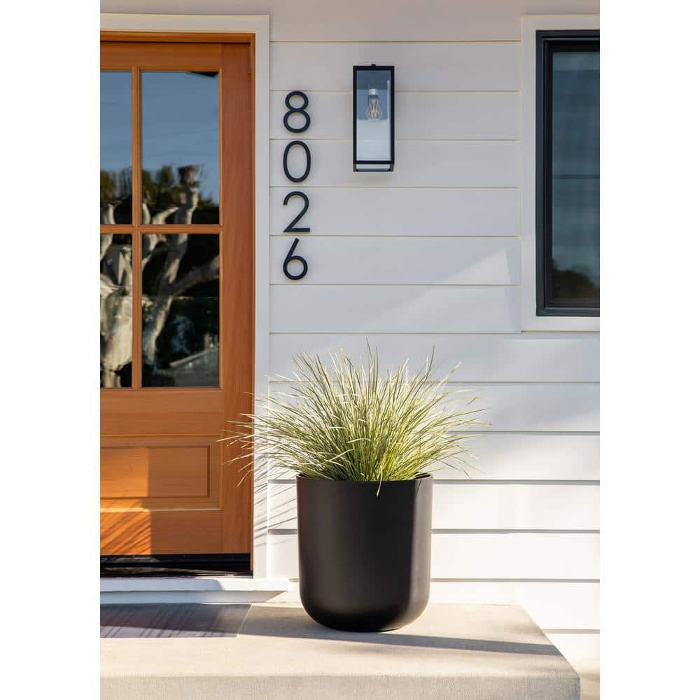 Veradek Kona 20 in. Round Black Plastic Planter (2-Pack) KNV20B-2PK