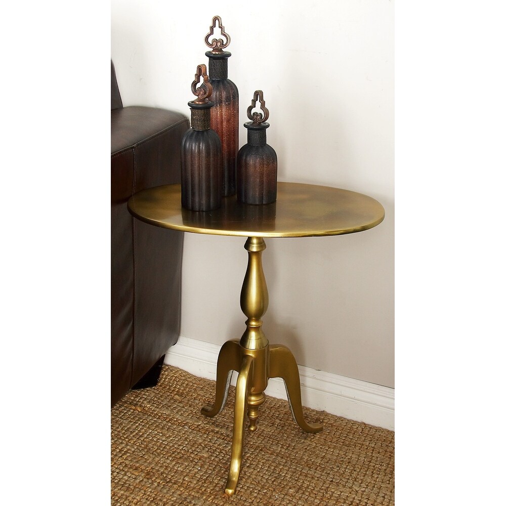 Gold or Silver Aluminum Small Accent Table