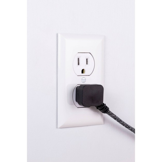 Cordinate 15 x27 3 Outlet Polarized Extension Cord Dark Gray