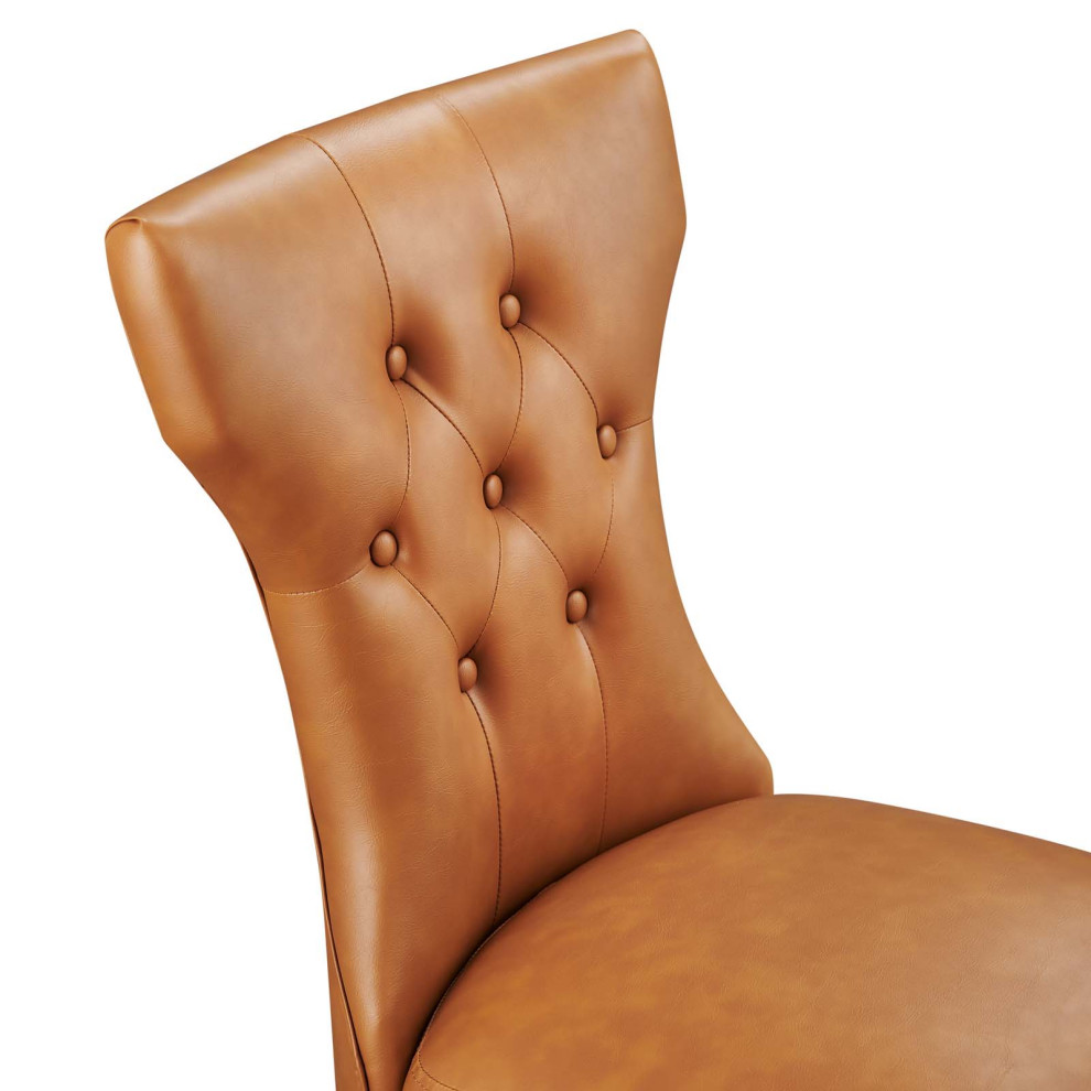 Silhouette Tufted Faux Leather Dining Side Chair   Transitional   Dining Chairs   by Modway  Houzz