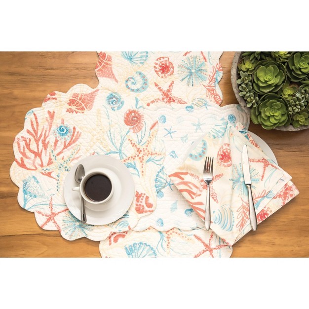 C amp f Home Shelly Shores Round Placemat Set Of 6