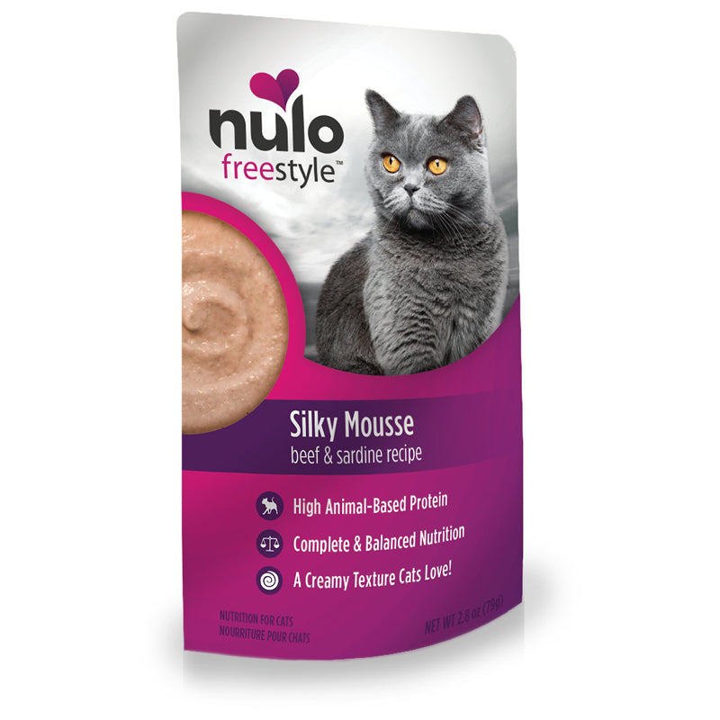 Nulo Freestyle Silky Mousse Beef  Sardine Recipe Grain-Free Wet Cat F