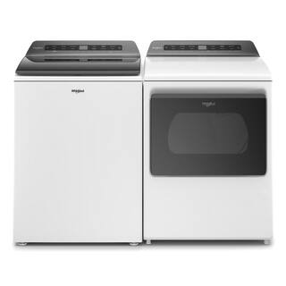 Whirlpool 7.4 cu. ft. 120-Volt Smart White Gas Vented Dryer with Hamper Door and Wrinkle Shield Technology WGD6120HW