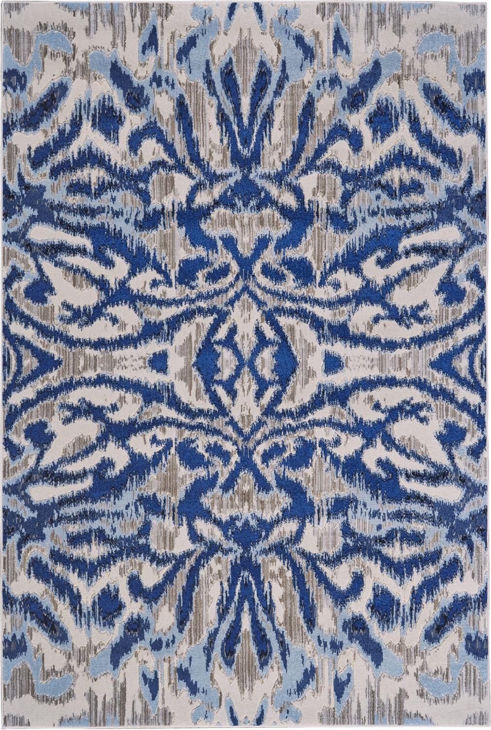 Carini Blue and Taupe Rug by BD Fine