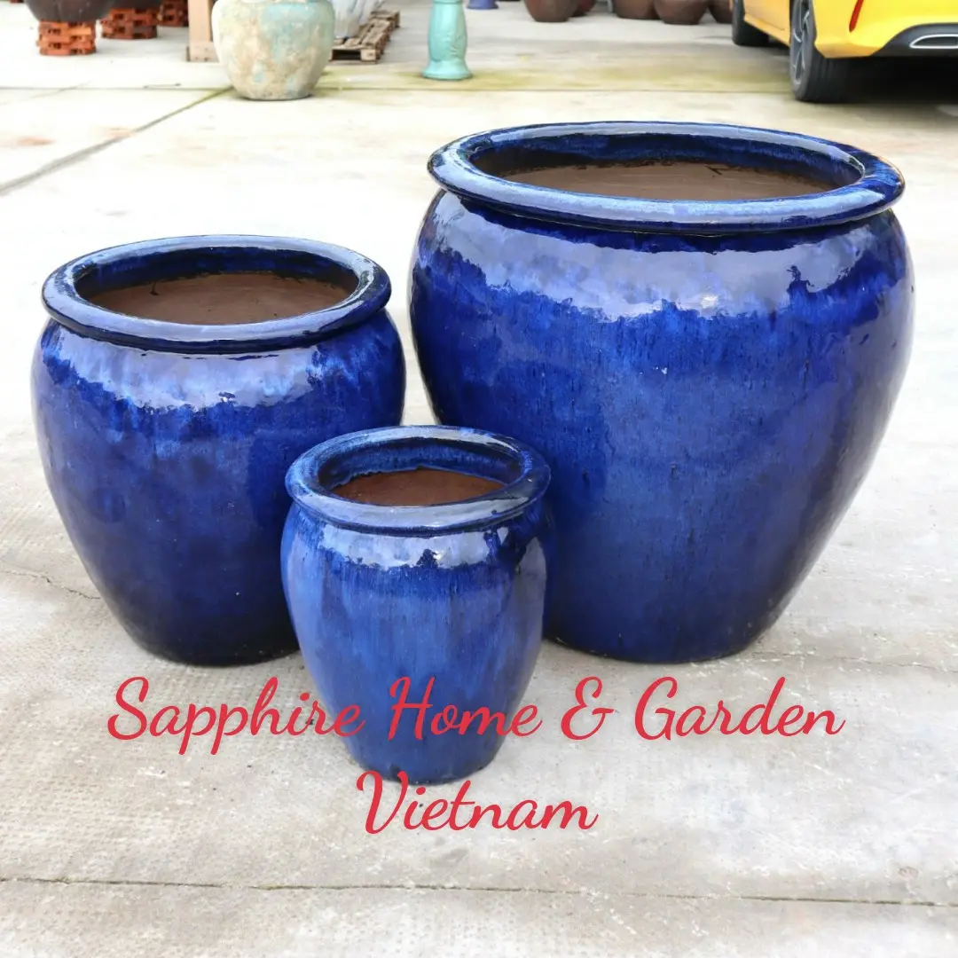 Source Direct factory outdoor Ceramic Pots for plants Vietnamse pots modern style Atlantis finishing wholesale pottery pots