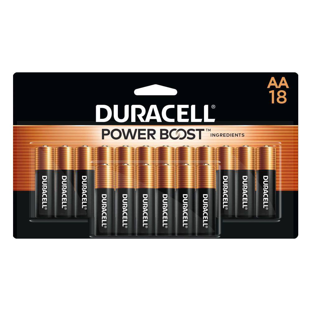 Duracell Coppertop Alkaline AA Batteries (18-Pack) Double A Batteries 004133303622