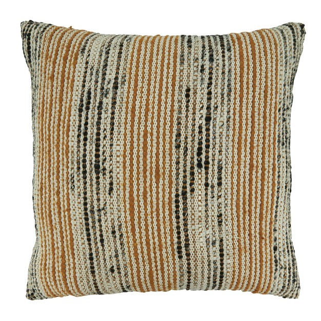 Saro Lifestyle Saro Lifestyle Throw Pillow Cover With Stripe Design