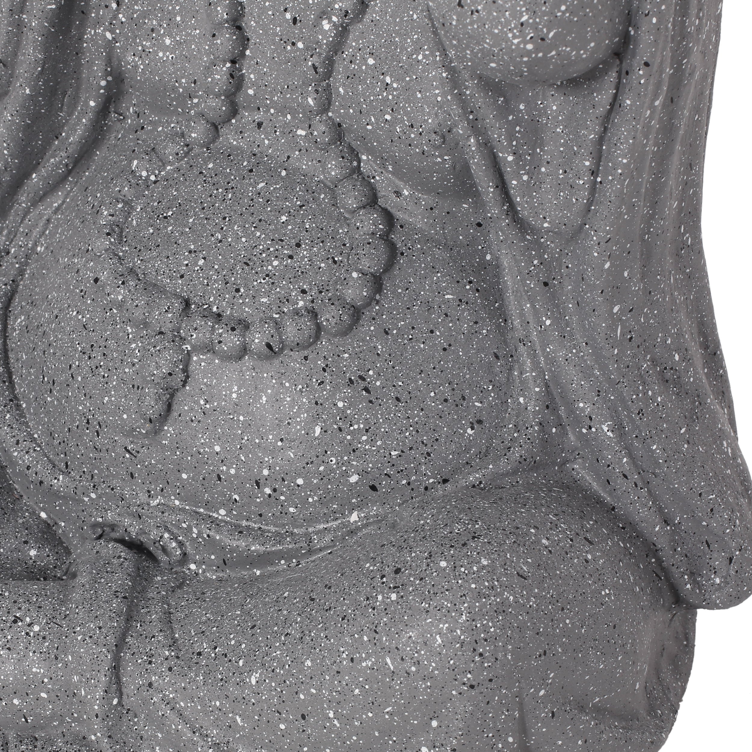 Conneaut Outdoor See No Evil Monk Garden Statue, Stone Gray