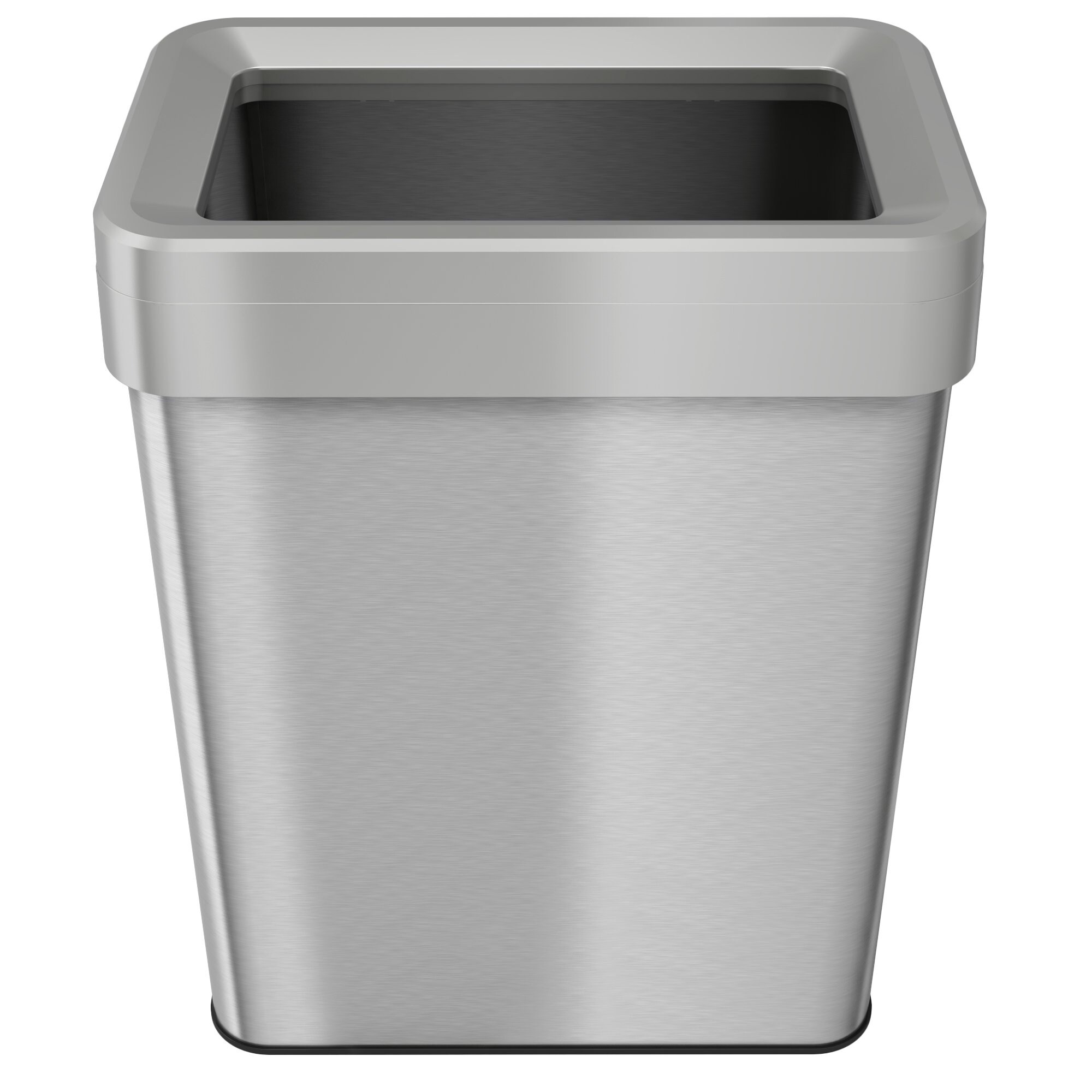 16 Gallon Commercial Grade Stainless Steel Dual-Deodorizer Open Top Rectangular Trash Can