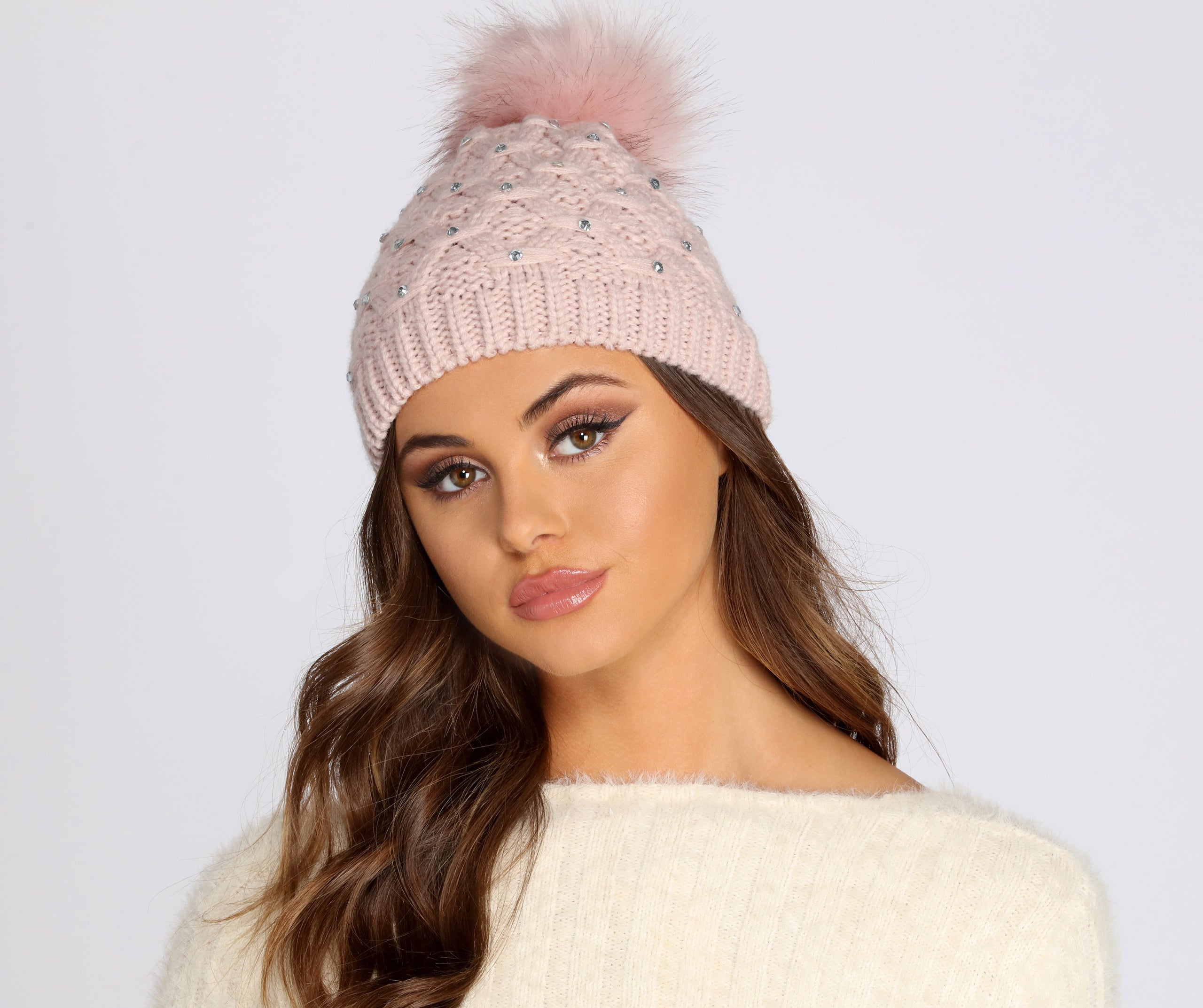 Bling Bling Knit Pom Beanie