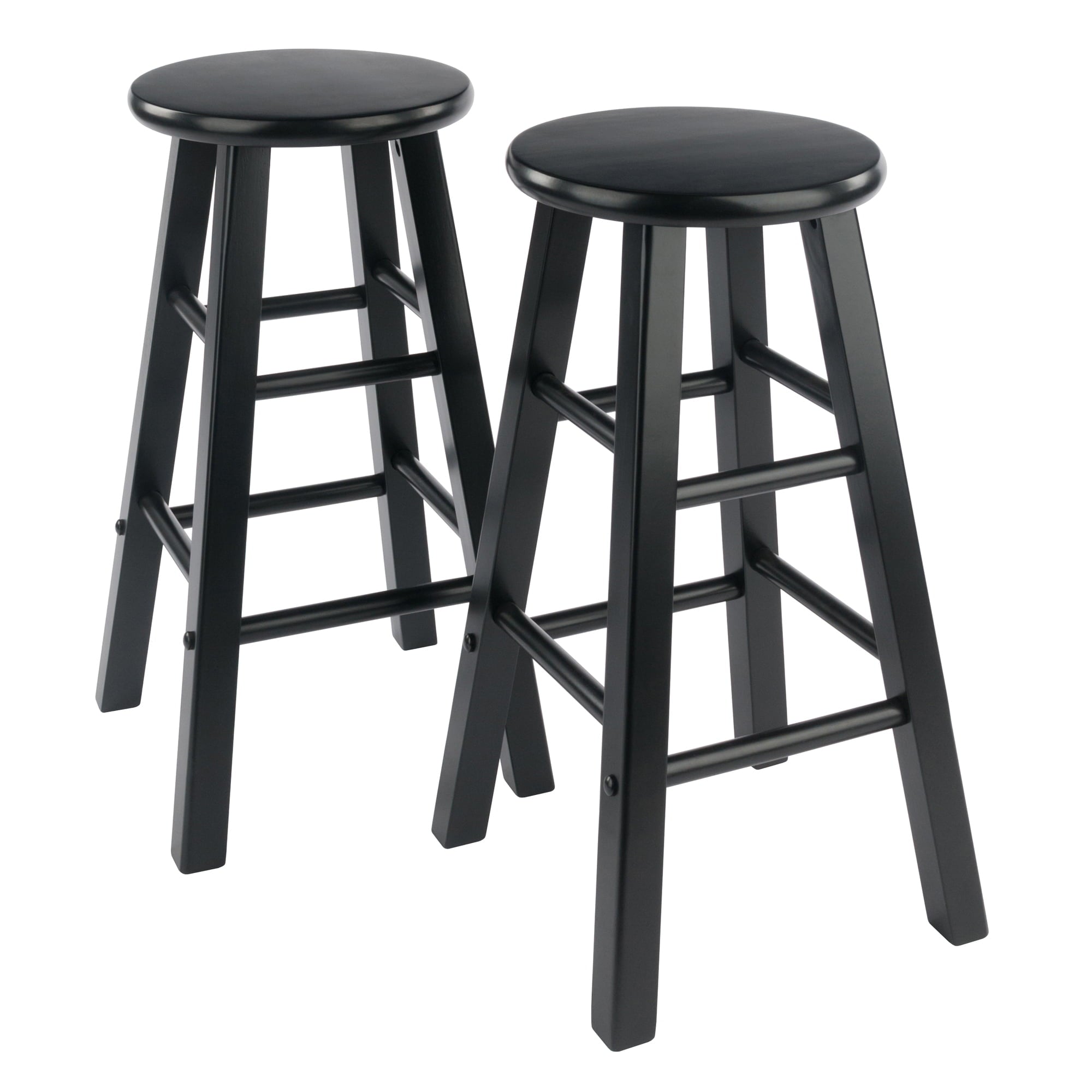 Winsome Wood Element 2-Pc 24 Counter Stool Set， Black Finish