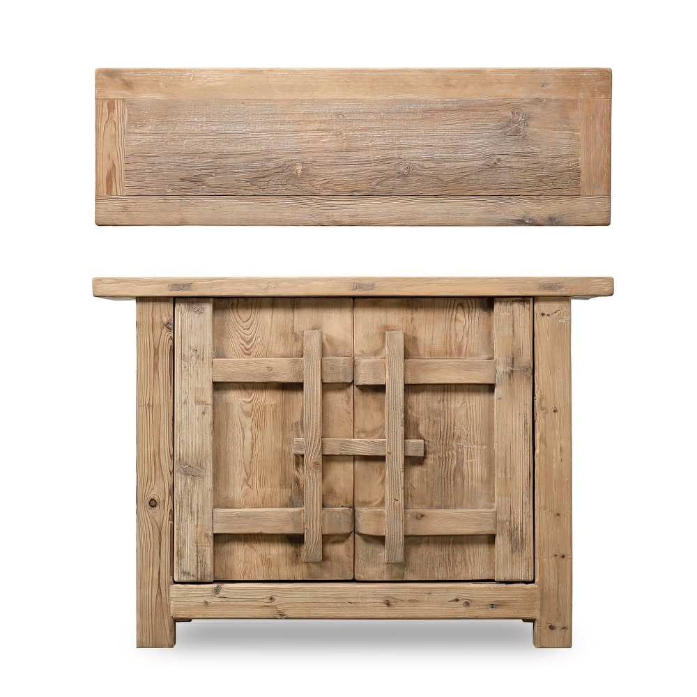 Artissance Amalfi Patrician One Door Cabinet  Weathered Natural 51x16x37H