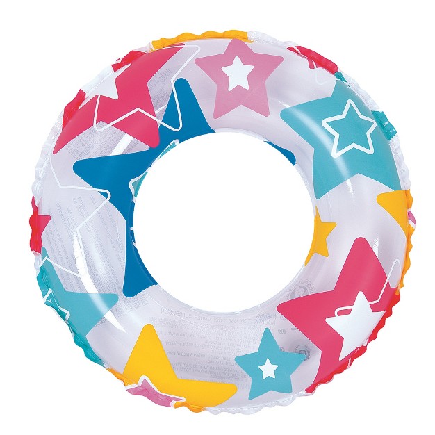 Inflatable Star Print Swimming Pool Inner Tube Float