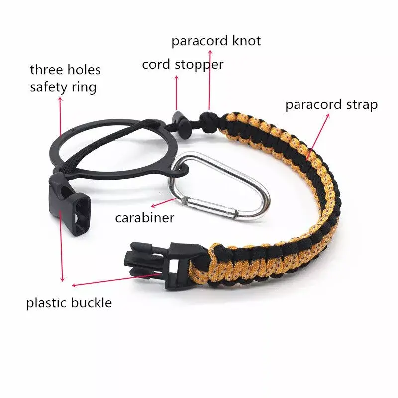 2023 Top Seller Wide Mouth Bottle Holder For Camping   Hiking  Silicone Sleeve Paracord Water Bottle Handle