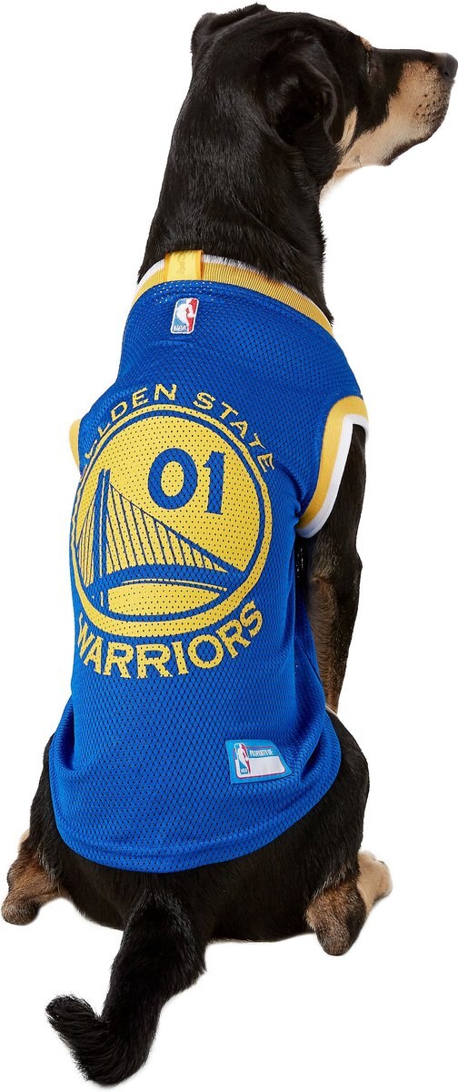 Pets First NBA Dog and Cat Jersey， Golden State Warriors