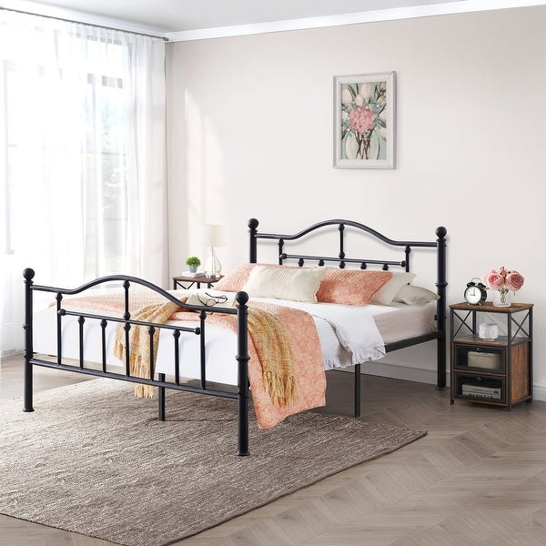 Taomika 3-pieces Modern Bedroom Set with Black Curved Bed Frame - - 35654760