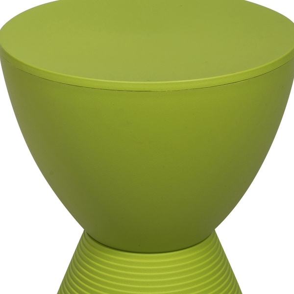 LeisureMod Boyd Modern Storage Side Table Plastic Ribbed End Table